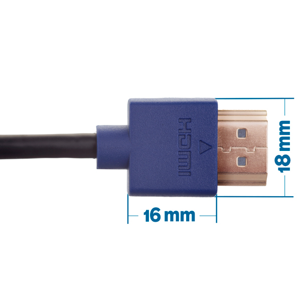 6m HDMI Cable, compatible with Philips - Smallest Head SUPREME BLUE 'In The World' (SH6BLU)