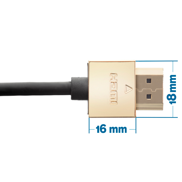 0.5m HDMI 1.4a Cable - Smallest Head SUPREME GOLD 'In The World' (SH0.5GLD)