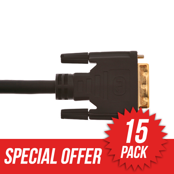 15 Pack 5m DVI Male to DVI Male Cable (SPDVM5)