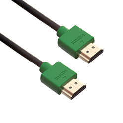 1m HDMI Cable, compatible with PS3 - Smallest Head SUPREME GREEN 'In The World' (SH1GRN)