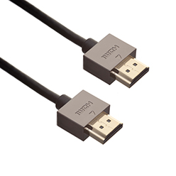 1m HDMI Cable, compatible with Panasonic - Smallest Head SUPREME PIANO BLACK 'In The World' (SH1PBLK)