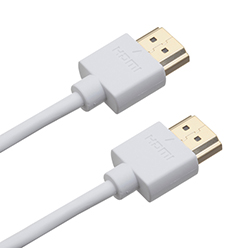 2m HDMI 2.0 Cable, compatible with SkyHD - Smallest Head SUPREME WHITE 'In The World' (2SH2WHT)
