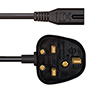 20 Pack 1m UK Mains Plug to Figure 8 IEC C7 10A (SPUKC7A1)